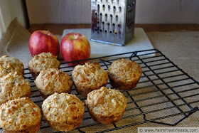 Cheddar Apple Soaked MultiGrain Muffins | Farm Fresh Feasts