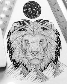 02-Leo-Lion-Dylan-Brady-Stippling-Drawings-in-Ink-www-designstack-co