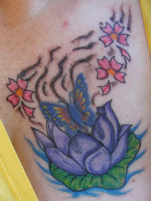 free design flower tiger lily tattoo