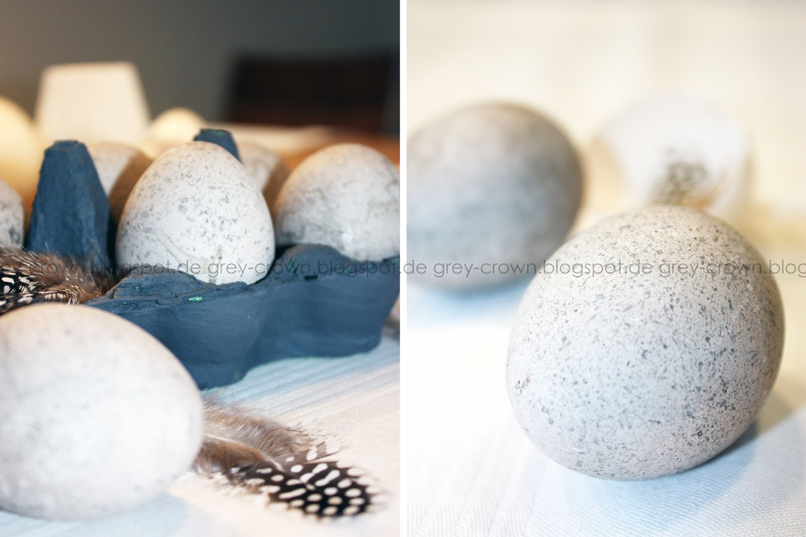 grey crown: Graue Ostereier - Eier natürlich färben grey crown: Graue Ostereier - Eier natürlich färben