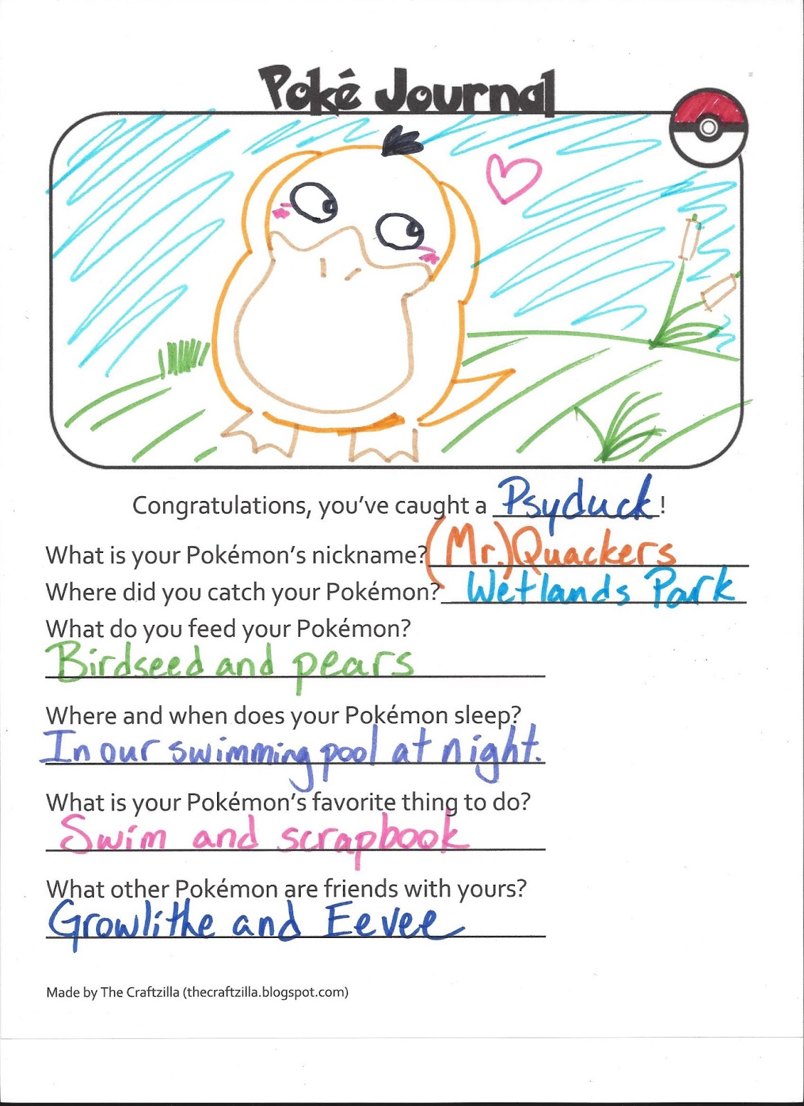 The Craftzilla: Pokémon Go Journal and Circuit Page