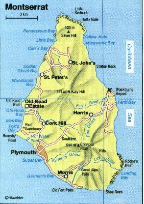Mapas de Montserrat | Reino Unido
