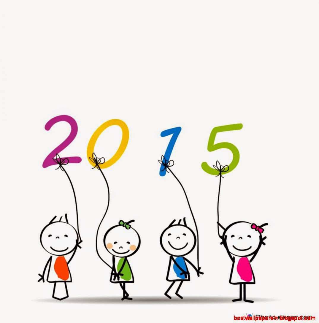 Happy New Year 2015 With Funny Cartoon Kids  Amazing Photos Elsoar