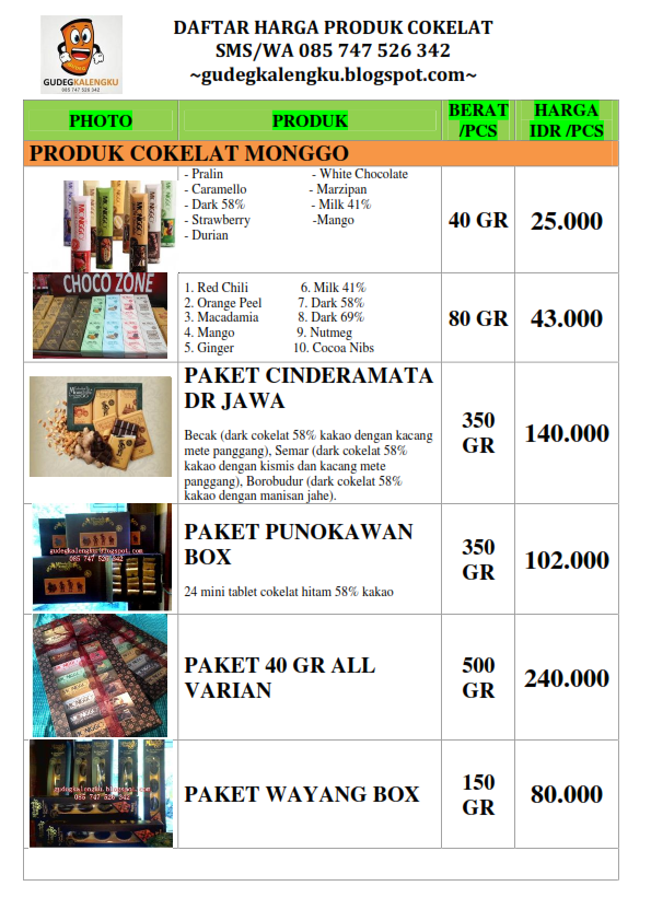 DAFTAR HARGA GUDEGKALENGKU GUDEG KALENG JOGJA