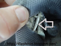 The arrow shows the collar heel plate This is the plastic heel plate damaging my feet