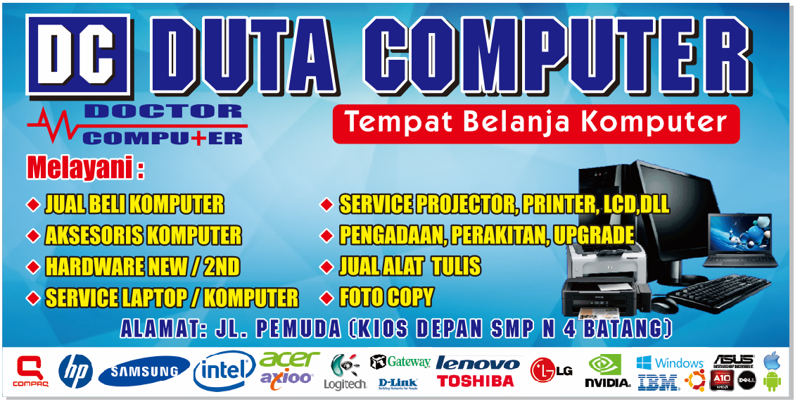 Contoh Spanduk Toko Komputer Newbie Station