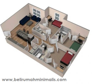 Denah rumah minimalis sederhana type 21 Denah rumah minimalis sederhana type 21