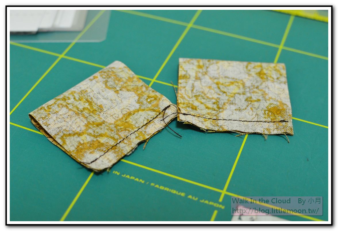 鬱金香花布(5cm * 9cm) 對折車縫