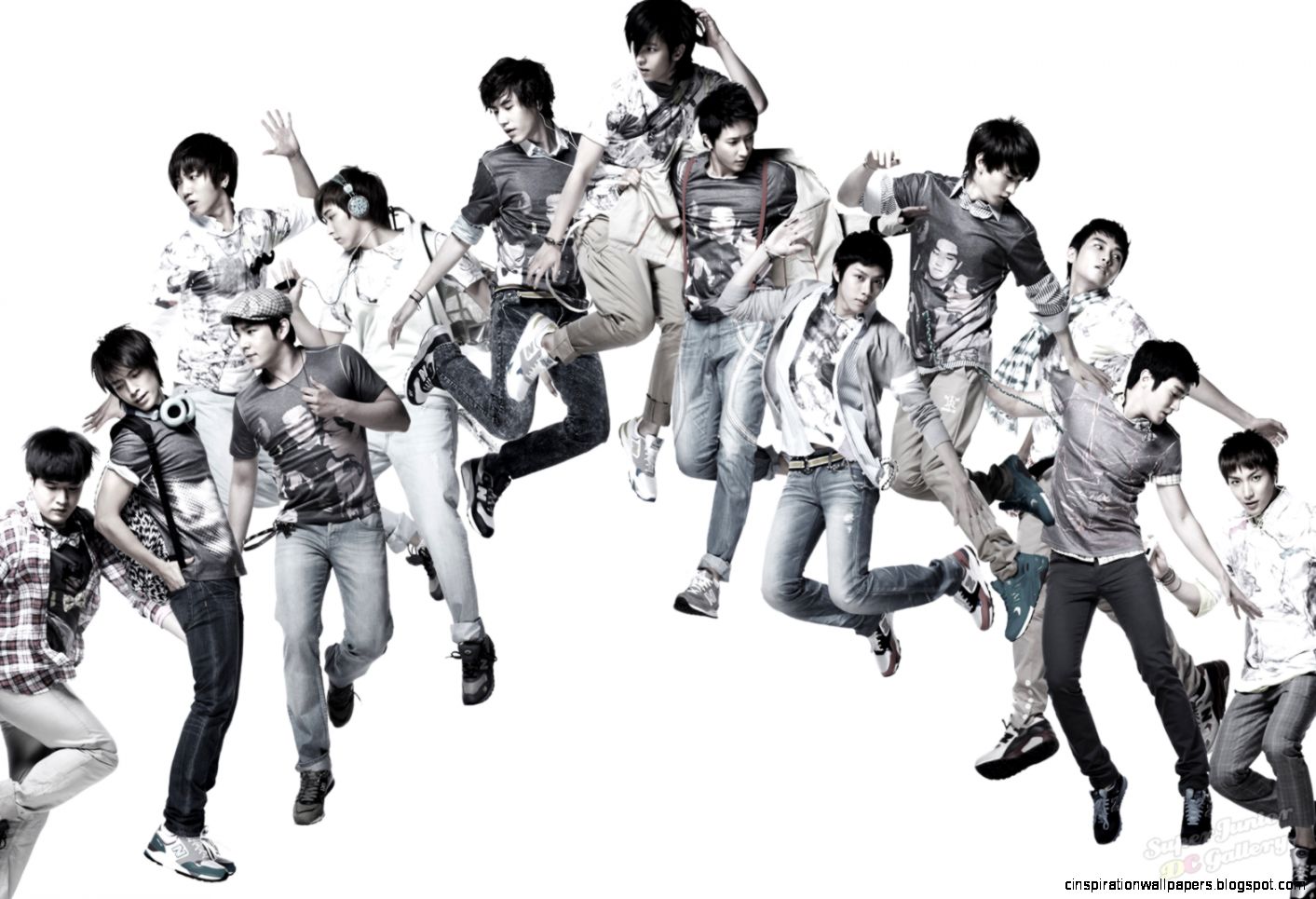 Super Junior Super Junior Black White  Wallpapers Collection
