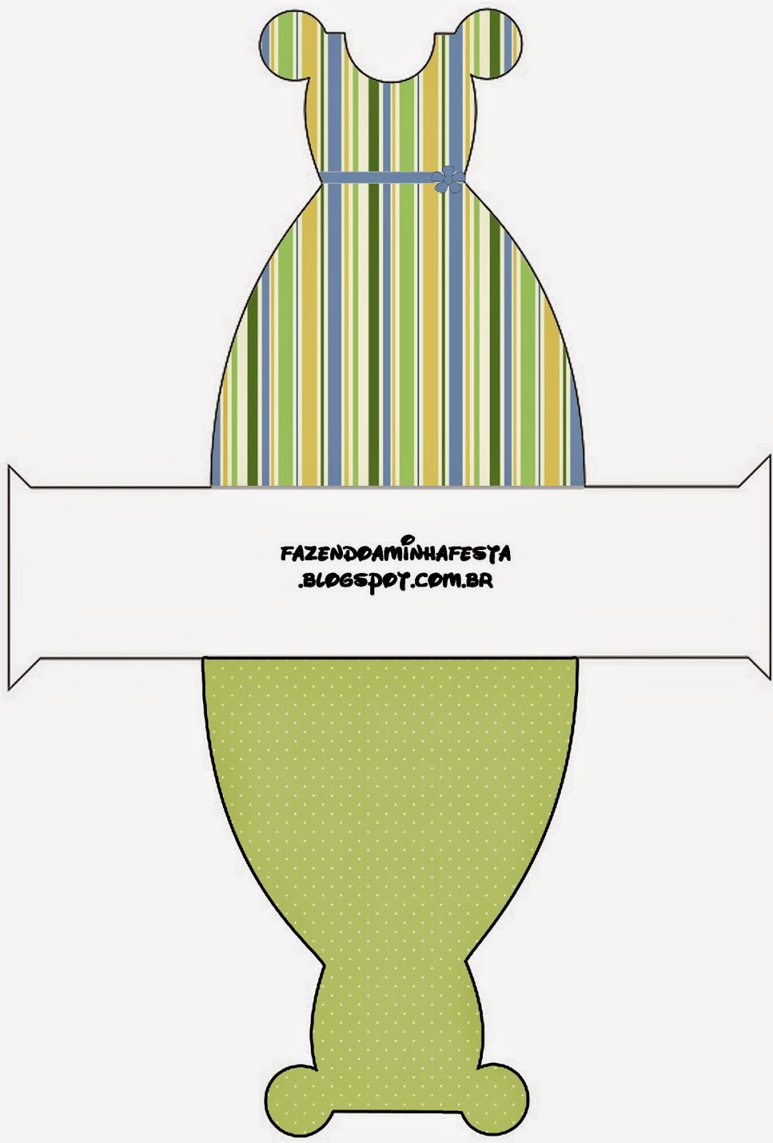 Green, Blue and Orange Free Printable Boxes. Green, Blue and Orange, Free Printable Dress Box.