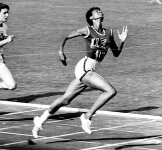 Wilma Rudolph, first U.S. female to win three gold medals in track and field 