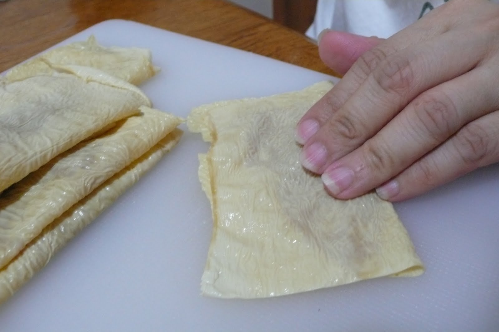 Pan Fried Dried Bean Curd With Fish Paste