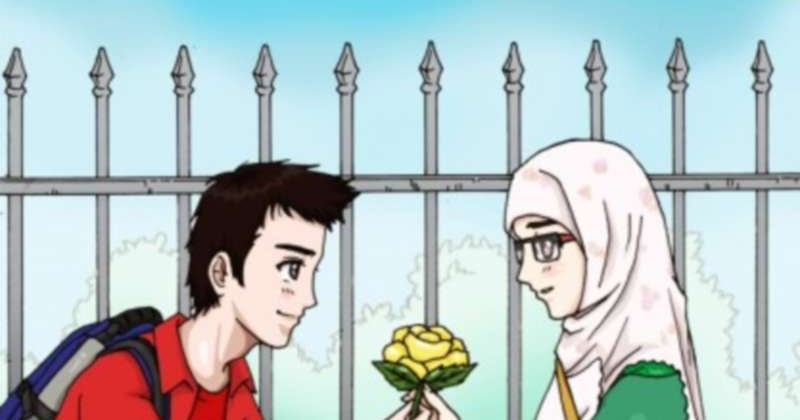 Gambar Kartun Pasangan Bercadar