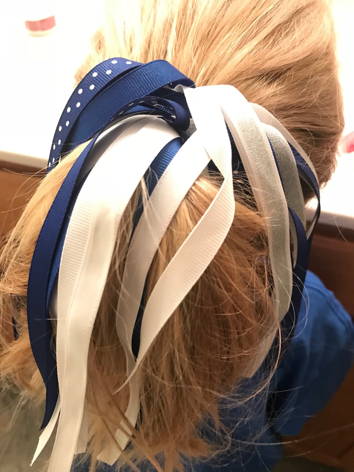 Sewn Ribbon Ponytail Holder DIY Amy Clary