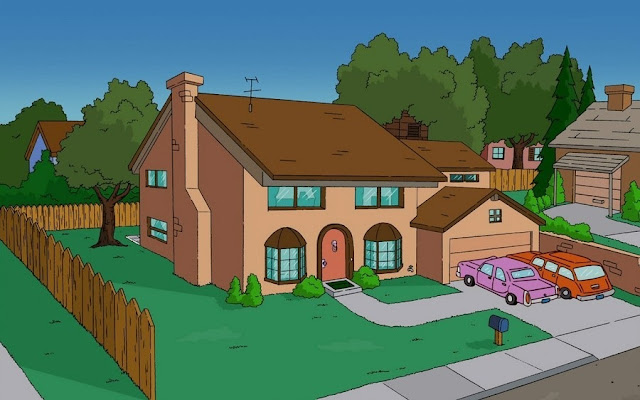 Casa de Homer e Marge Simpson http://www.oblogdomestre.com.br/2017/12/CasasInspiradasEmDesenhos.Curiosidades.html