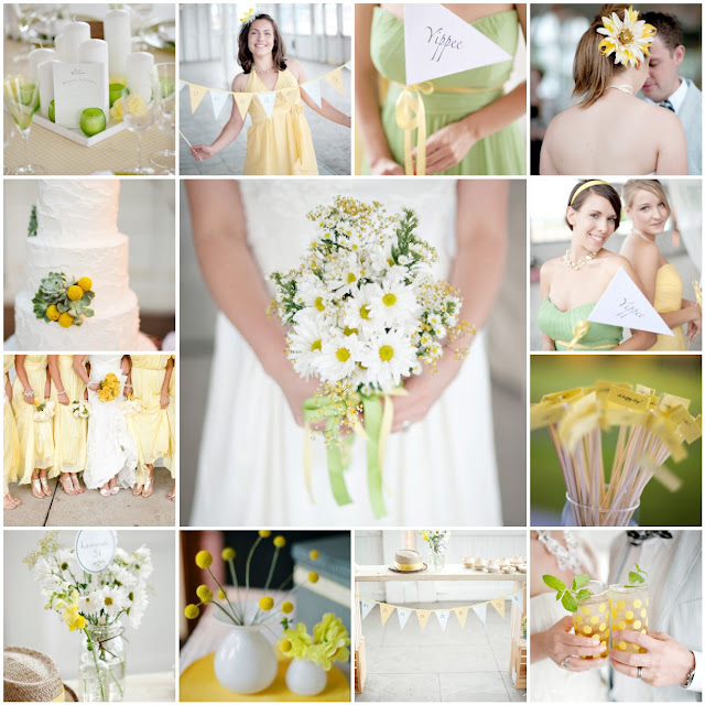 pale yellow and green wedding