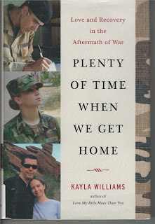 Cover shows three pictures. One is young man in military camouflage writing, another is a woman in camouflage. The third shows the two of them in regular civilian clothes outdoors.