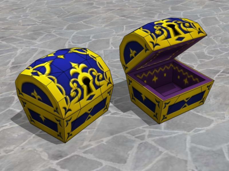 KH2 Papercraft Disney Castle Treasure Chest