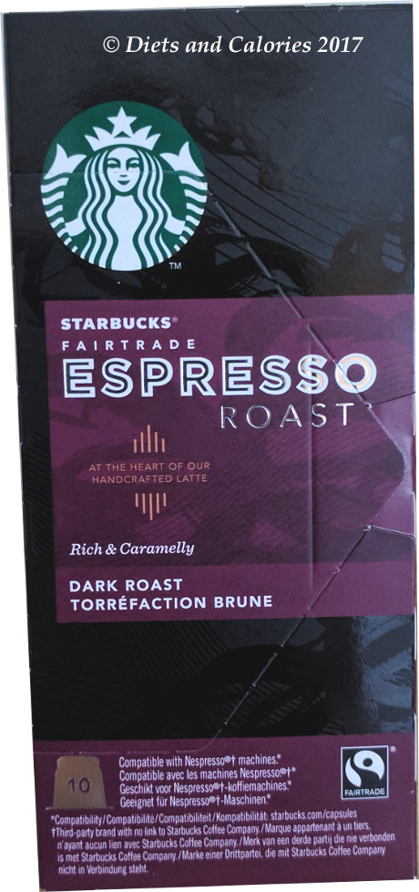 Somatisk celle Jordbær kultur Diets and Calories: Starbucks Espresso Nespresso Compatible Pods