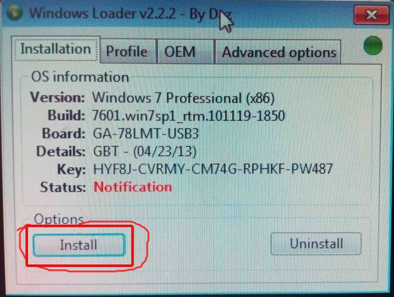 7601 активатор. Windows Loader Windows 7. Windows Loader status Notification. Пароль Windows Loader 2.2.2. 1 Windows Loader 2.2.2.