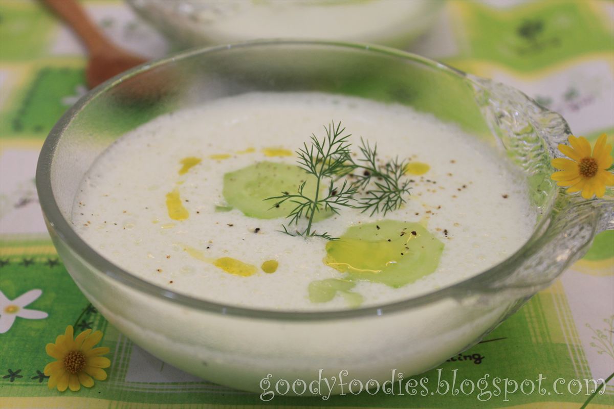 GoodyFoodies Recipe Cucumber Buttermilk Soup With Dill (Martha Stewart)