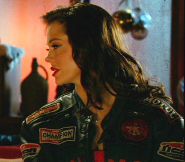 Rose McGowan sports an Icon Daytona jacket in the movie Planet Terror.