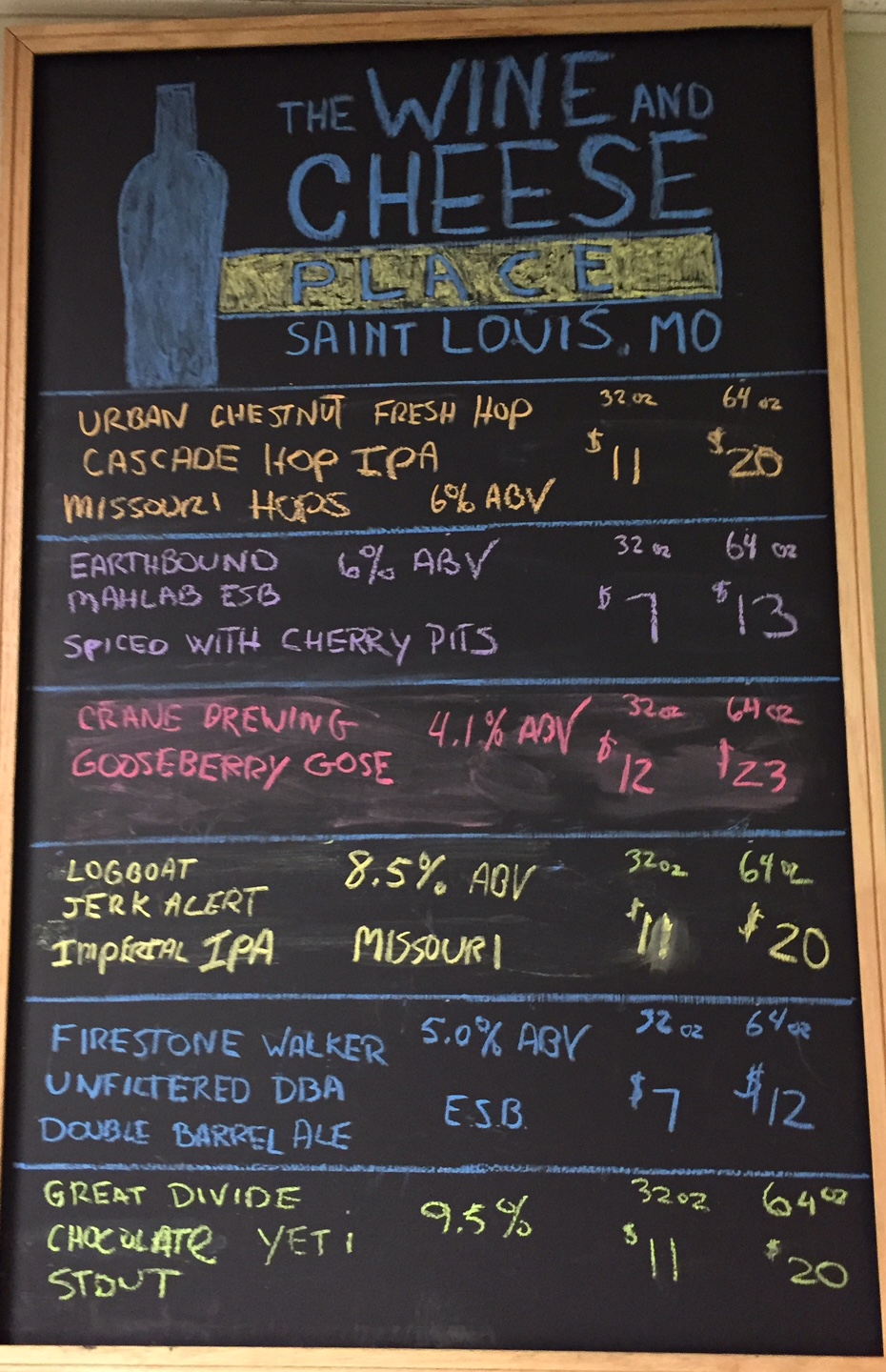 The Wine and Cheese Place Growlers for sale at our Forsyth location