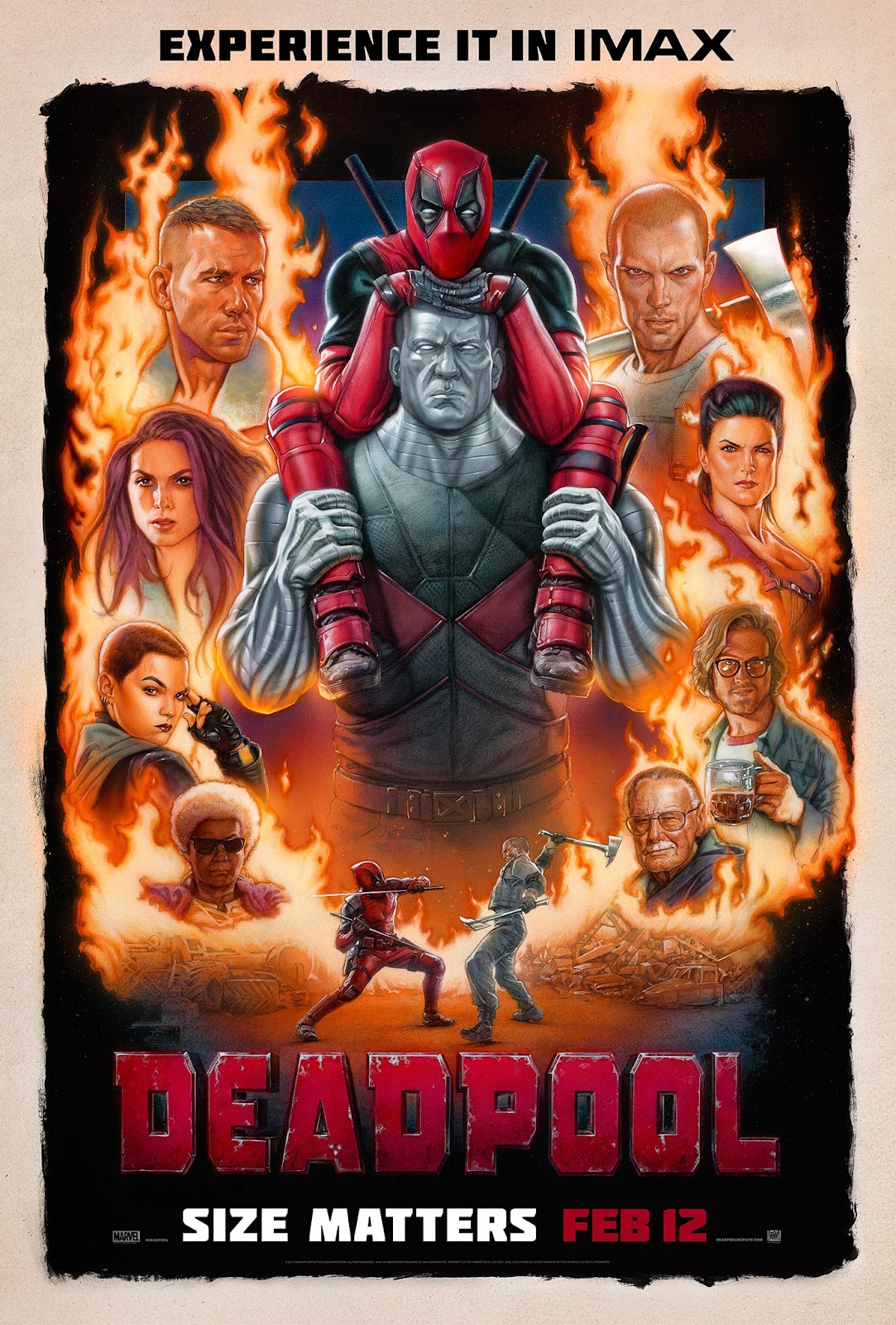 ｃｉａ こちら映画中央情報局です Deadpool X Men シリーズのスピンオフ映画 デッドプール が スタン リーおじさんまで登場の新しいポスターと おいしいチミチャンガをフィーチャーした Imax版の予告編をリリース