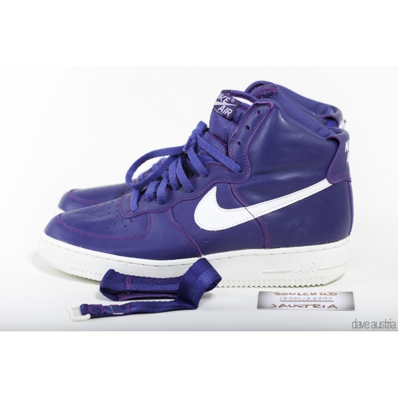 purple and white air force 1