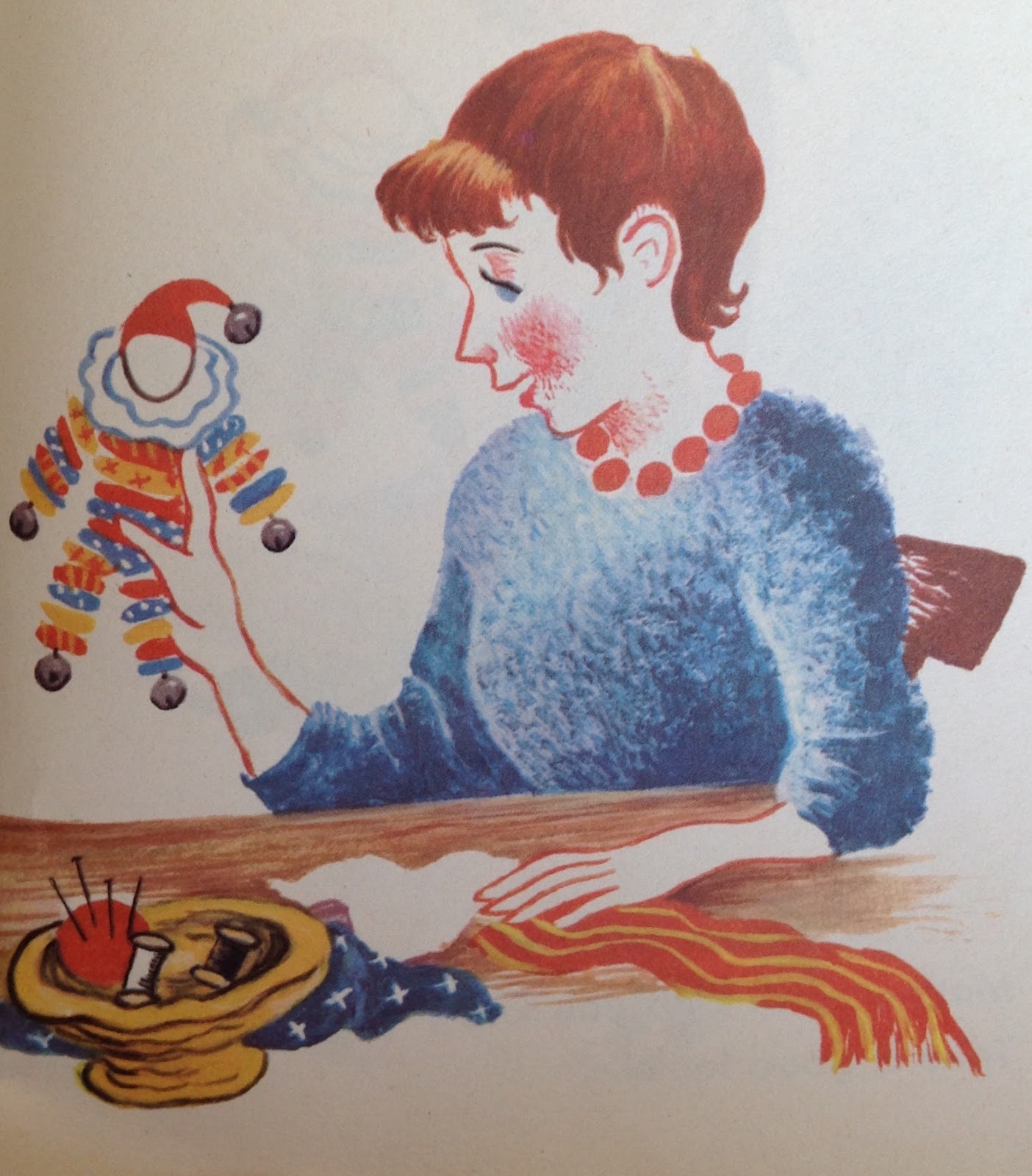 The Literate Quilter Jingle Bell Jack, a 1955 YoYo Clown Doll