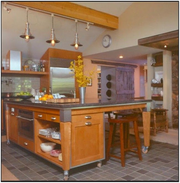 Kitchen Island on wheels is the alternate of dining room