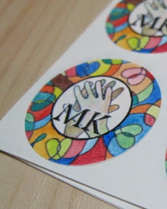 Pegatinas manoskuriosas redondas