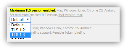 Tls enable. Как включить TLS В Google Chrome. Enable TLS1.3.