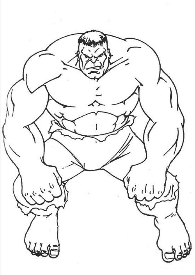 Marvel: Dibujos de Hulk para pintar
