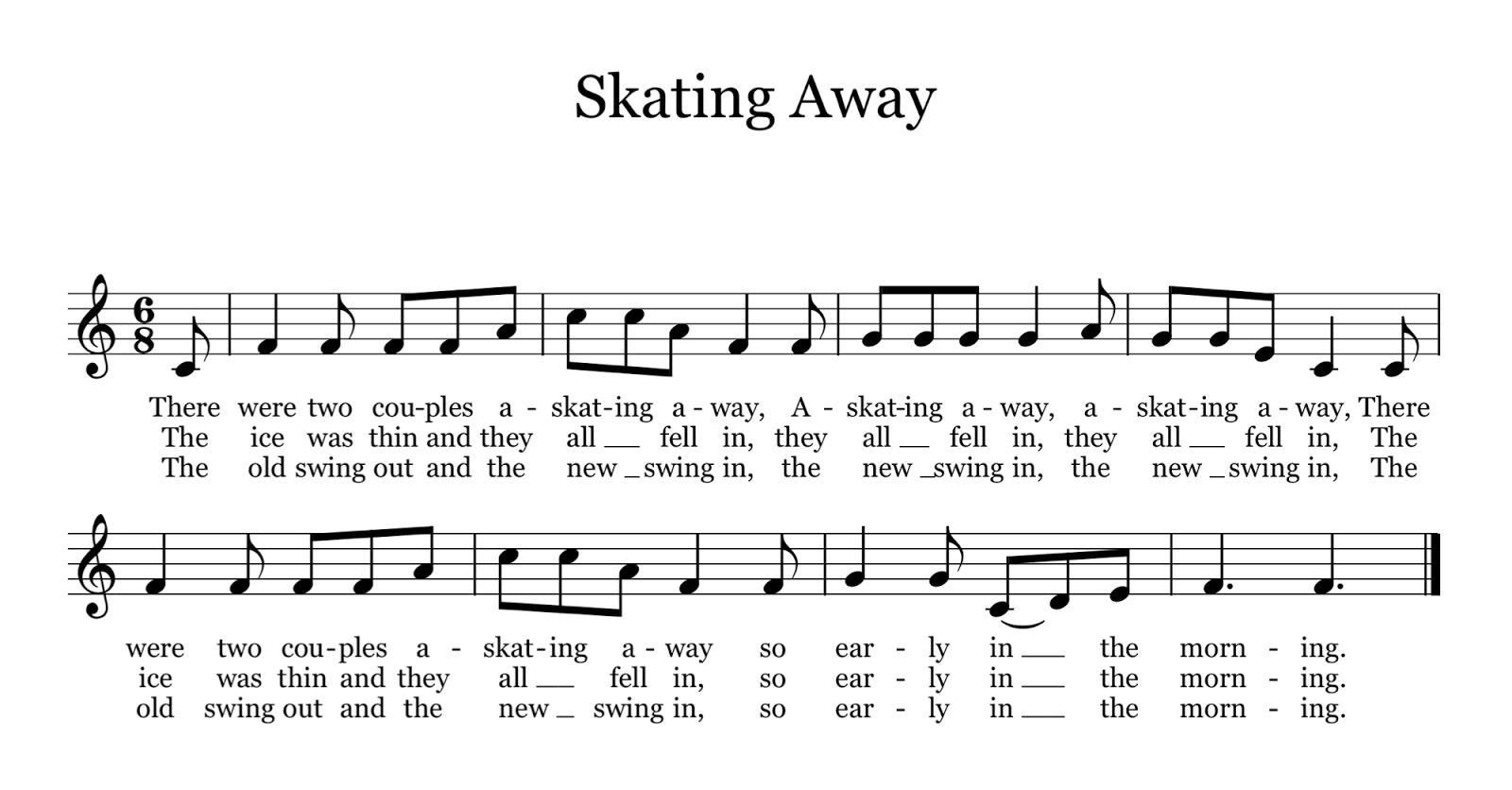Skating Away for the Elementary Music Classroom