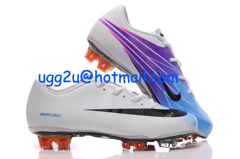 white and blue mercurials