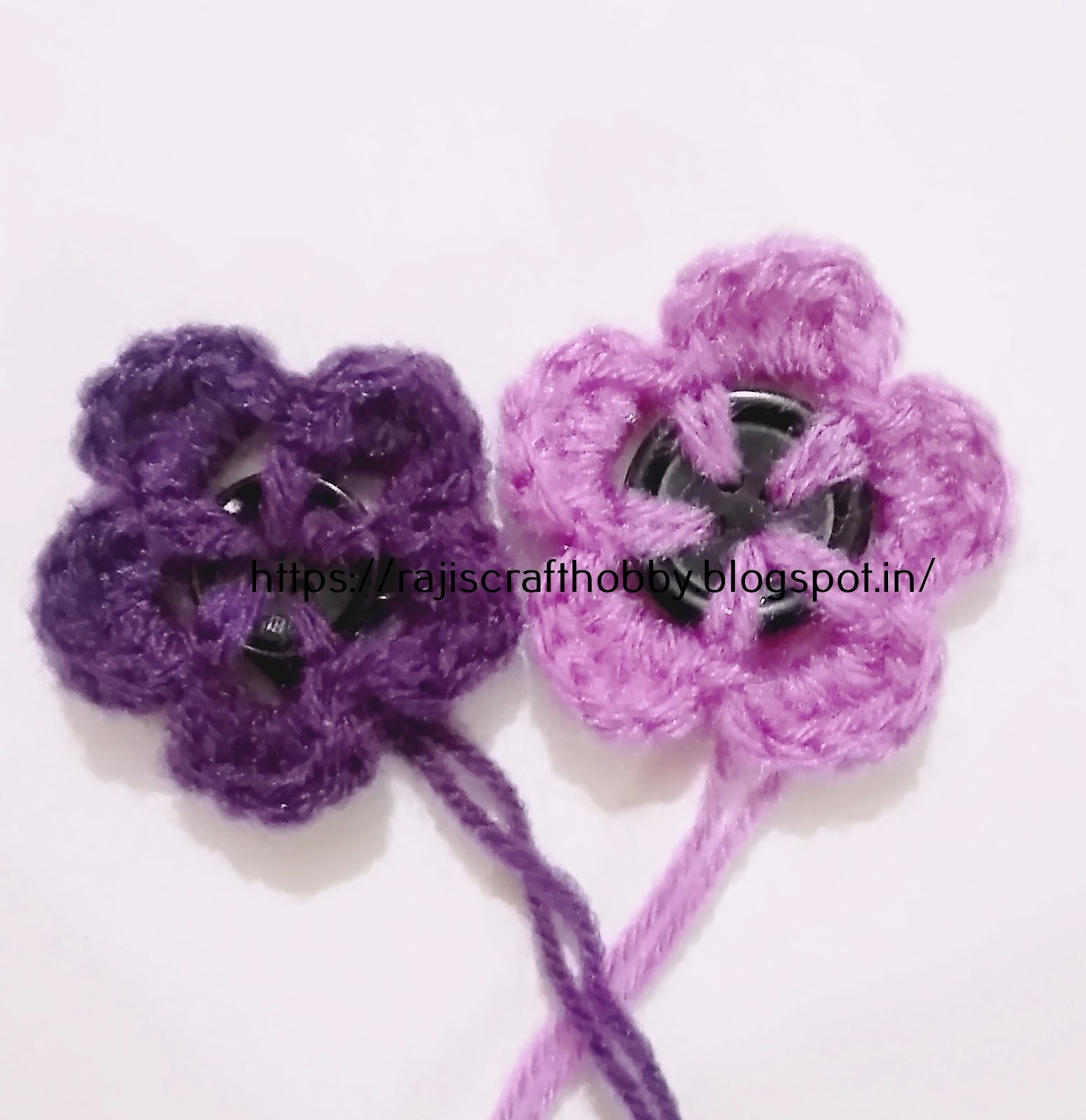 Raji's Craft Hobby Button Flower