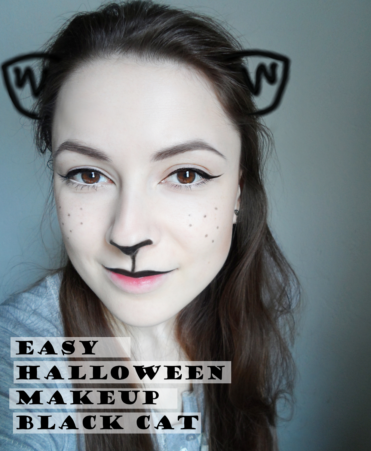 Easy Halloween Makeup | Black Cat