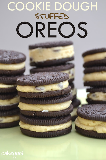 Oreo cookies with a cookie dough filling