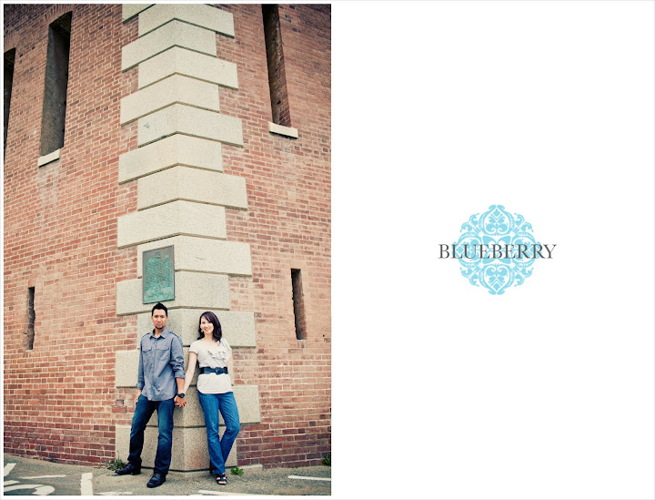 San Francisco fort point brick wall engagement photography session