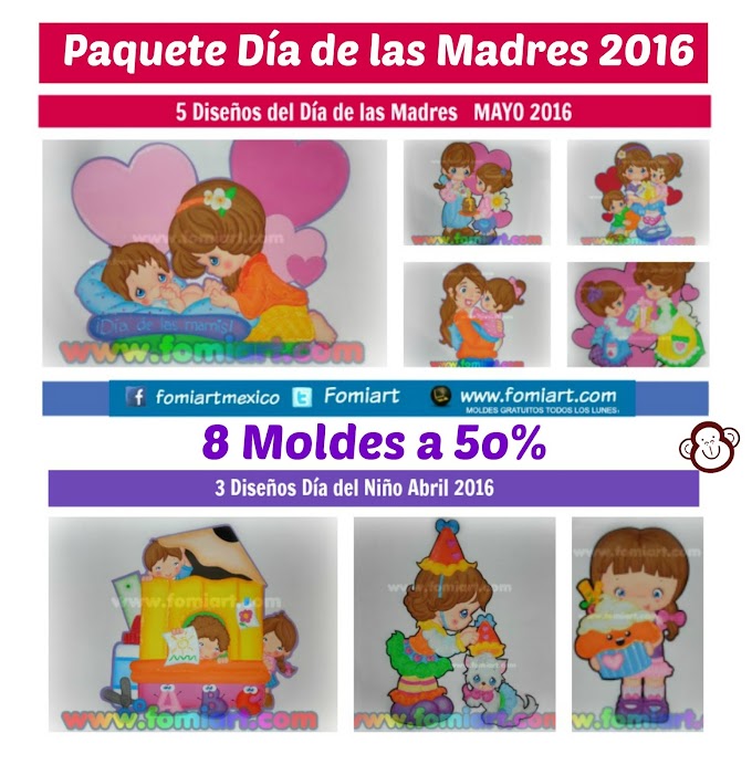 Paquete Día de las Madres 2016 (Moldes a la Venta) !