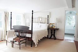 bedroom farmhouse upstairs country master bed poster pelmet curtains bath tour eclectic room dormer four kellyelko