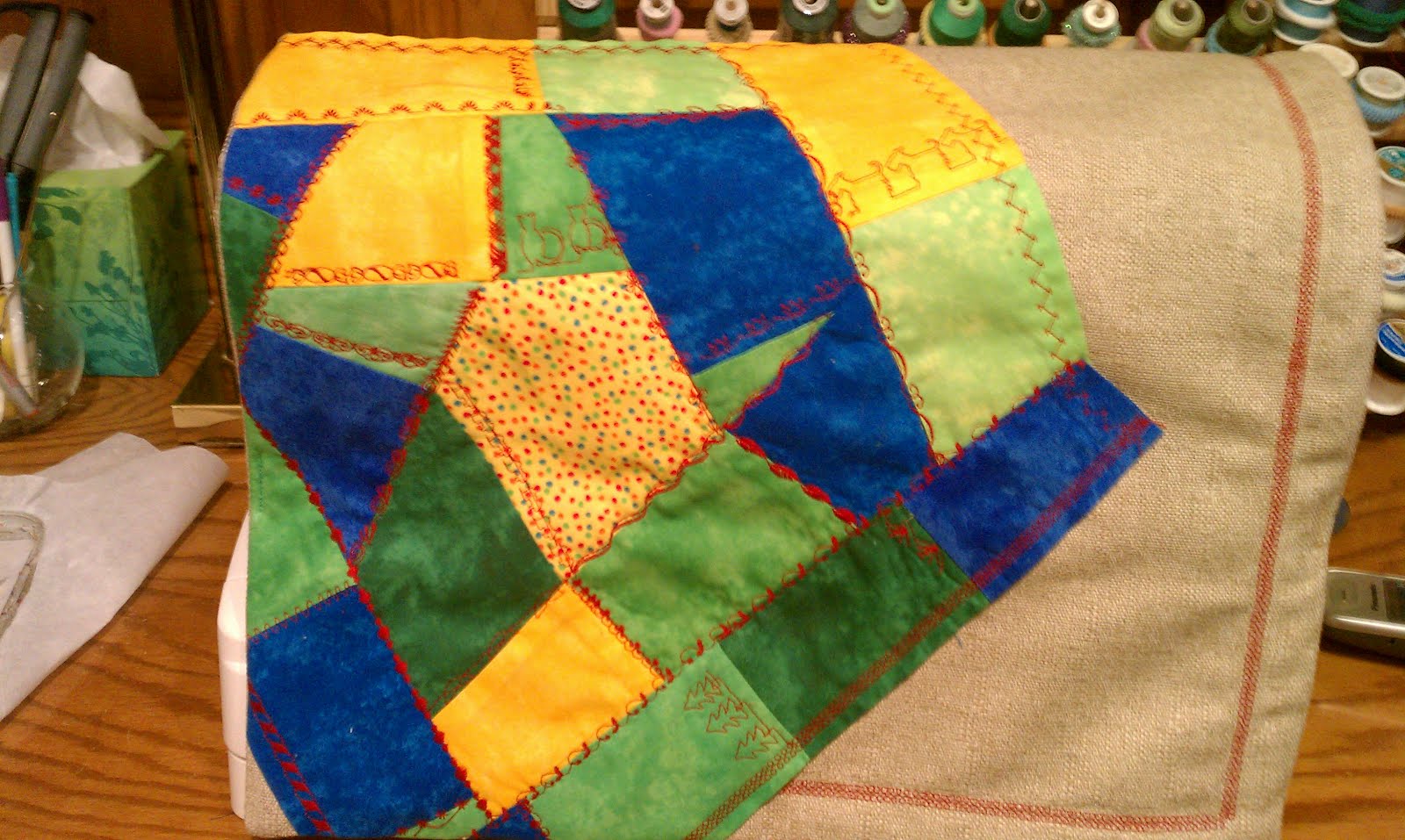 Sew What, Katy Crazy Quilt Sewing Machine Cover