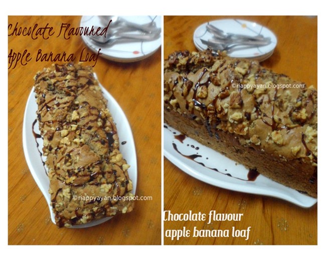 Chocolate Flavoured Apple Banana Breakfast Loaf GH49