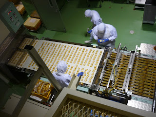 Quality Control on a production line at the shiroi koibito park