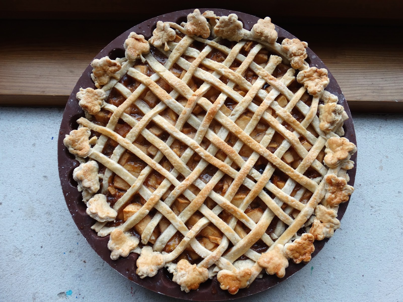 Lattice Crust Pie (Eggless) Cooking & Baking