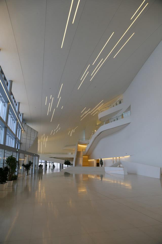 Lobby of Heydar Aliyev Cultural Center by Zaha Hadid Architects