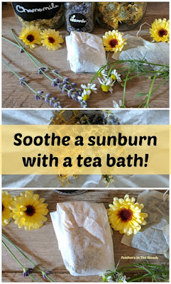 herbal bath tea, mixture of medicinal flowers and herbs