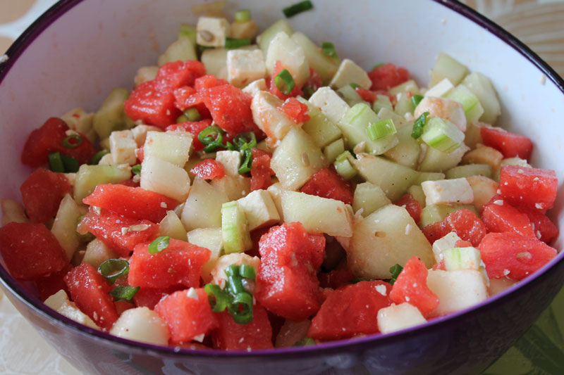 Bloody testet: [Rezept] Erfrischender Melonen-Feta-Salat mit dreierlei ...
