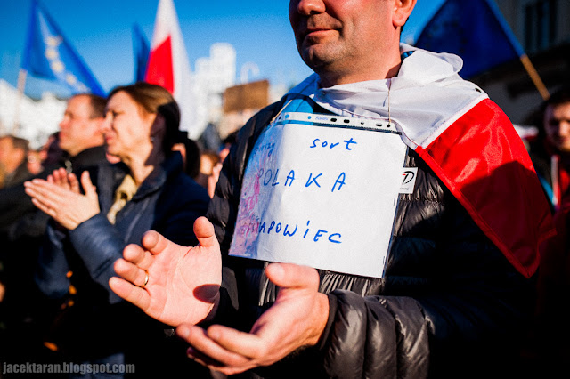 Krakow, demonstracja w obronie demokracji